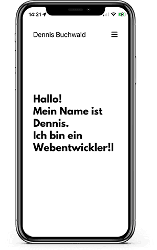 Portfolio Website iPhone mockup
