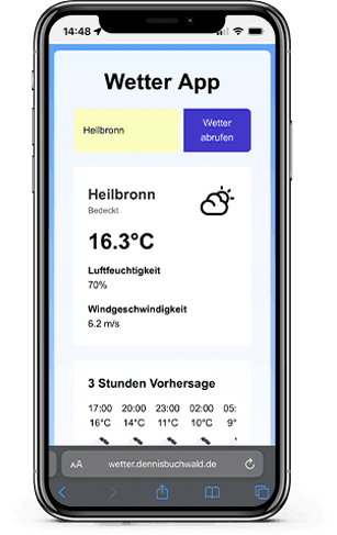 Wetter App iPhone mockup